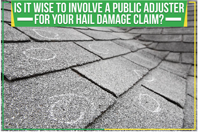 Marking hail impact circles on compromised roof shingles during an insurance claim inspection.